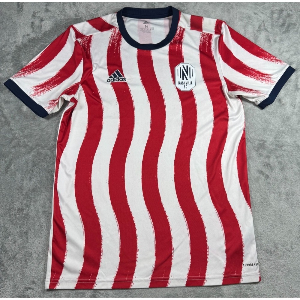 Adidas Nashville SC MLS Americana Pre-Match Jersey Red White Men M GJ0784